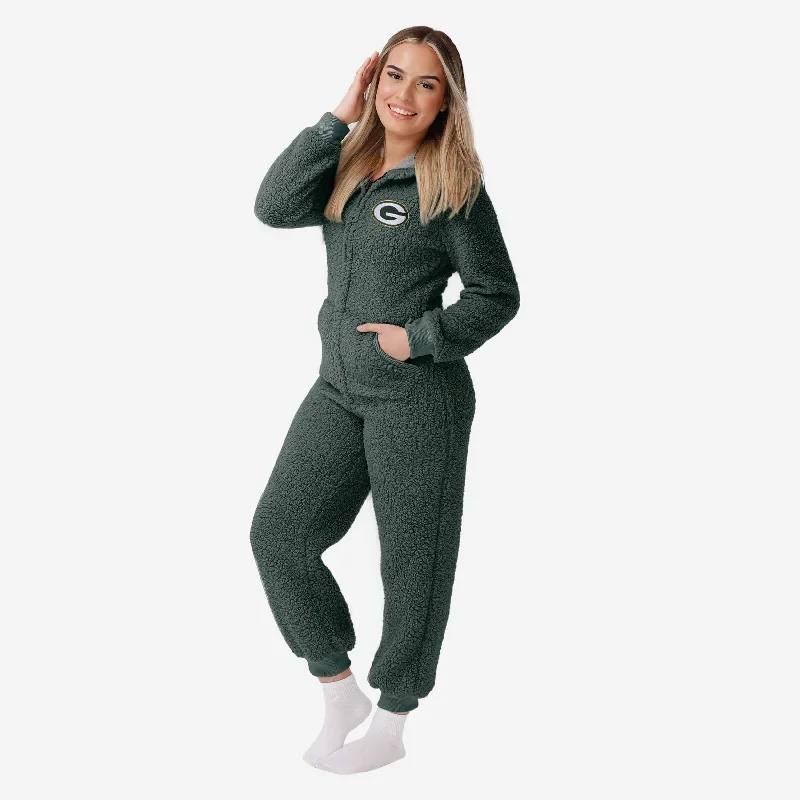 Green Bay Packers Womens Sherpa One Piece Pajamas