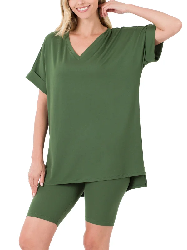 Oversized Top & Bike Shorts SET (FWW1278)