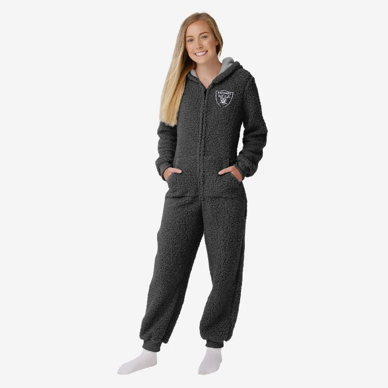 Las Vegas Raiders Womens Sherpa One Piece Pajamas