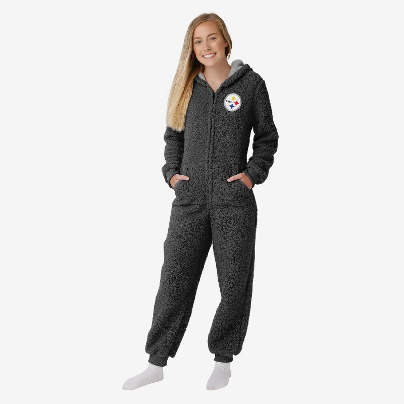 Pittsburgh Steelers Womens Sherpa One Piece Pajamas