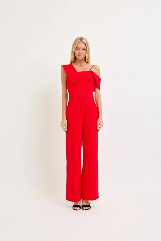 All Around Festive Off The Shoulder Jumpsuit