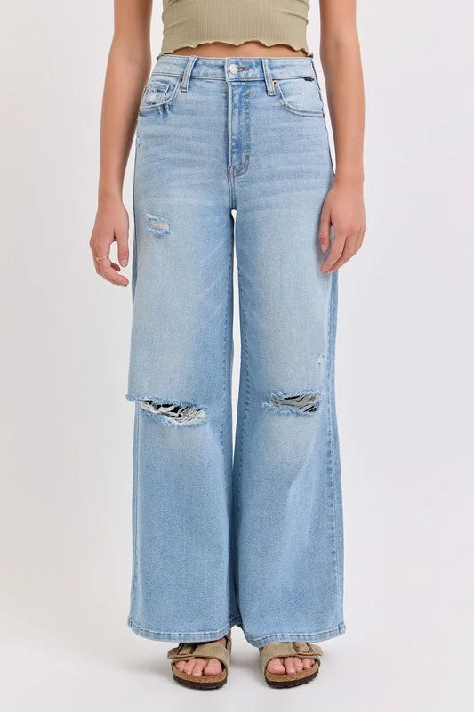 Cello High Rise Wide Leg Jeans