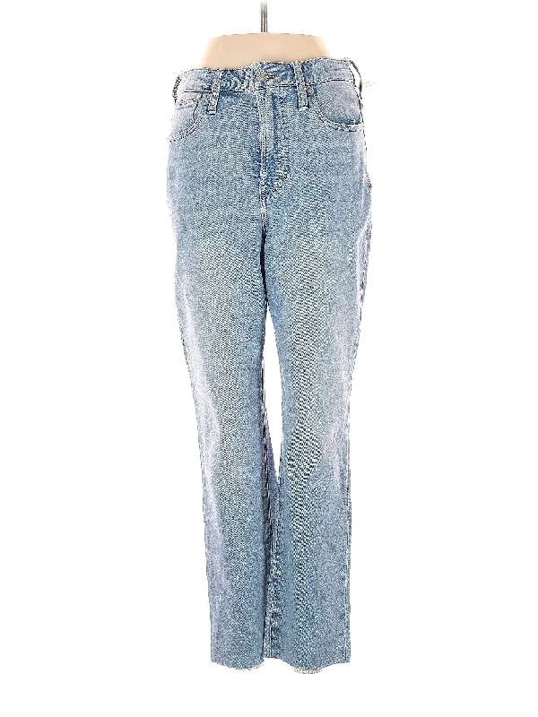 High-Rise Straight-leg Jeans in Light Wash