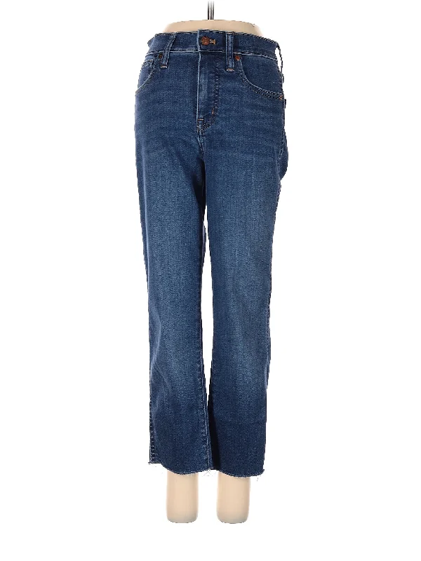 High-Rise Straight-leg Jeans in Medium Wash