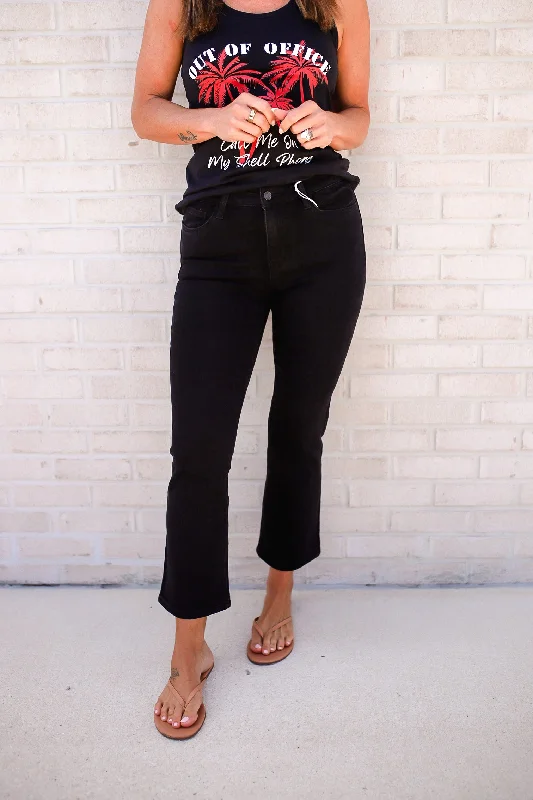 Midnight Stroll Crop Flare Jeans Plus/Reg