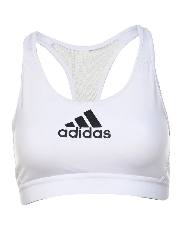 Adidas White Sports Bra - S