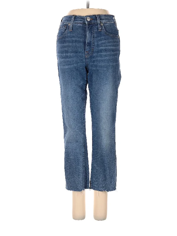 High-Rise Straight-leg Jeans in Medium Wash