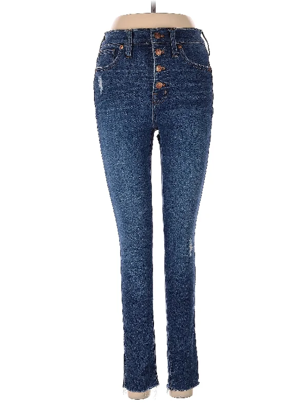 Mid-Rise Skinny Jeans in Dark Wash